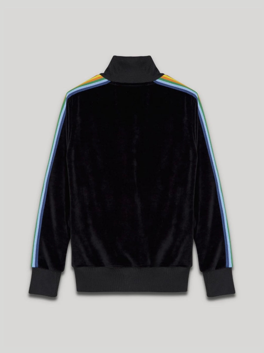 Palm Angels Rainbow Track Jacket Black Multicolour - La Familia Street Culture - PALM ANGELS