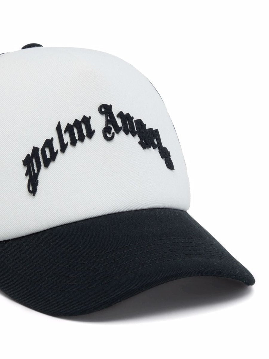 Palm Angels Visor Hat with Frontal Logo Black - La Familia Street Culture - PALM ANGELS - Palm Angels Visor Hat with Frontal Logo Black - La Familia Street Culture - Palm Angels Visor Hat with Frontal Logo Black - 