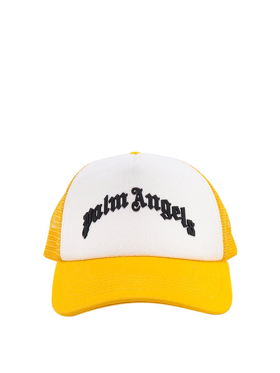 Palm Angels Visor Hat with Frontal Logo Yellow - La Familia Street Culture - PALM ANGELS