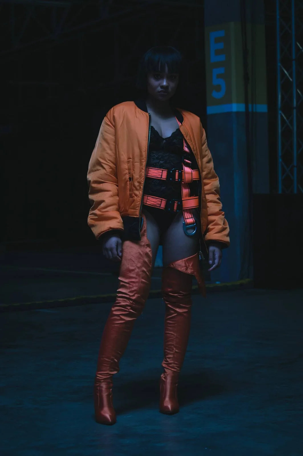 Protect The Family x Alpha Industries bomber on the runway at AFI Xperience, August 2017