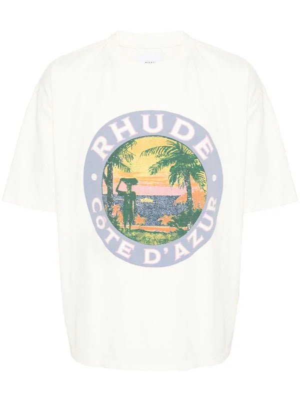 Rhude Lago cotton T-shirt - La Familia Street Culture - Rhude - Rhude Lago cotton T-shirt - 