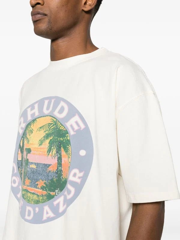 Rhude Lago cotton T-shirt - La Familia Street Culture - Rhude - Rhude Lago cotton T-shirt - 