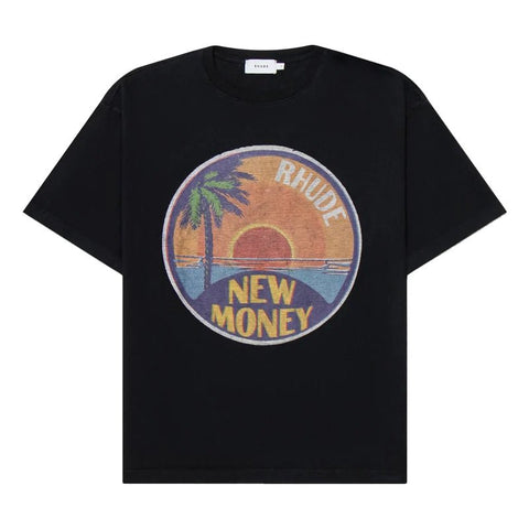 Rhude Sunset New Money Tee Vintage Black - La Familia Street 