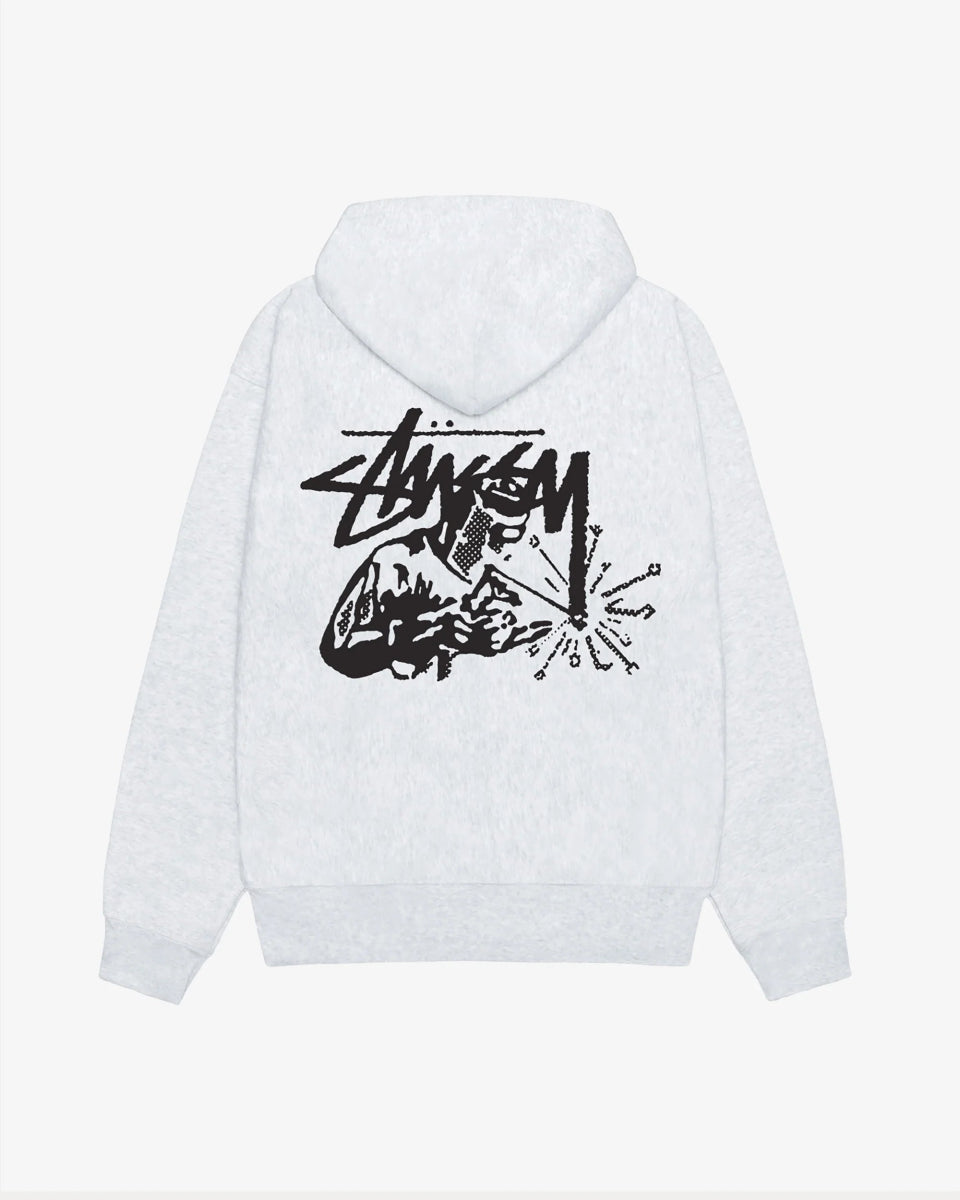 Stüssy Men's Welder Zip Hood Ash Heather - La Familia Street Culture - Stussy - Stüssy Men's Welder Zip Hood Ash Heather - Stüssy Men's Welder Zip Hood Ash Heather - 
