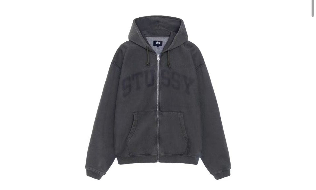 Stussy Zip Hoodie Faded Graphic Washed Black - La Familia Street Culture - Stussy - Stussy Zip Hoodie Faded Graphic Washed Black - stussy - Stussy Zip Hoodie Faded Graphic Washed Black - 