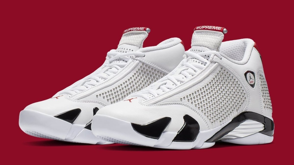 Supreme x Air Jordan 14, White - Main Image