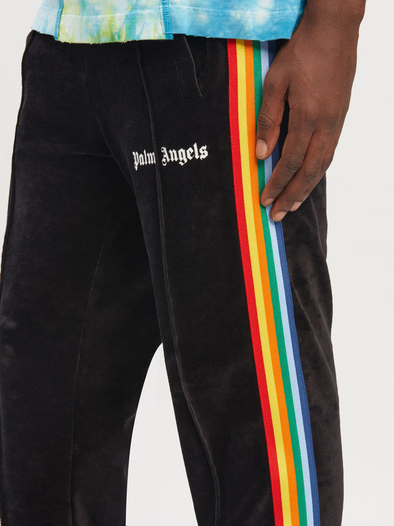 Palm Angels Rainbow Track Pants Black Multicolour