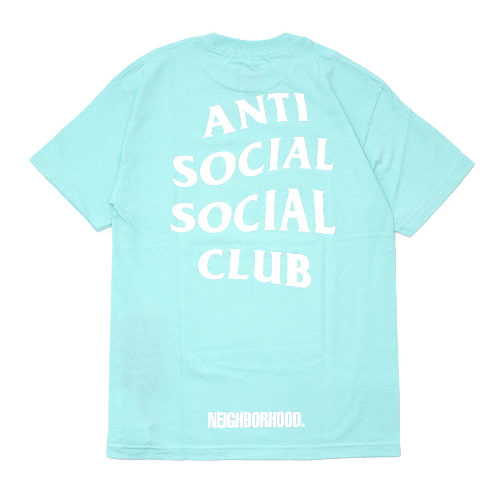 Anti Social Social Club x Neighborhood Teal Cotton 'Turbo' ASSC Logo T-Shirt