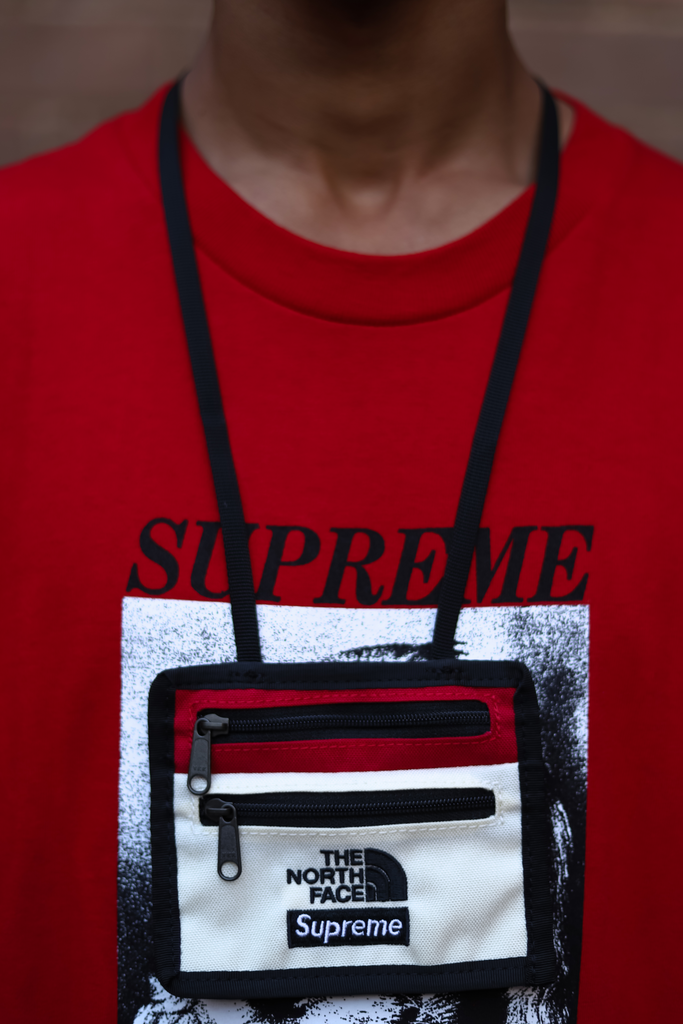 Supreme x The North Face Expedition Travel Wallet, White/Red/Black - La Familia Street Culture